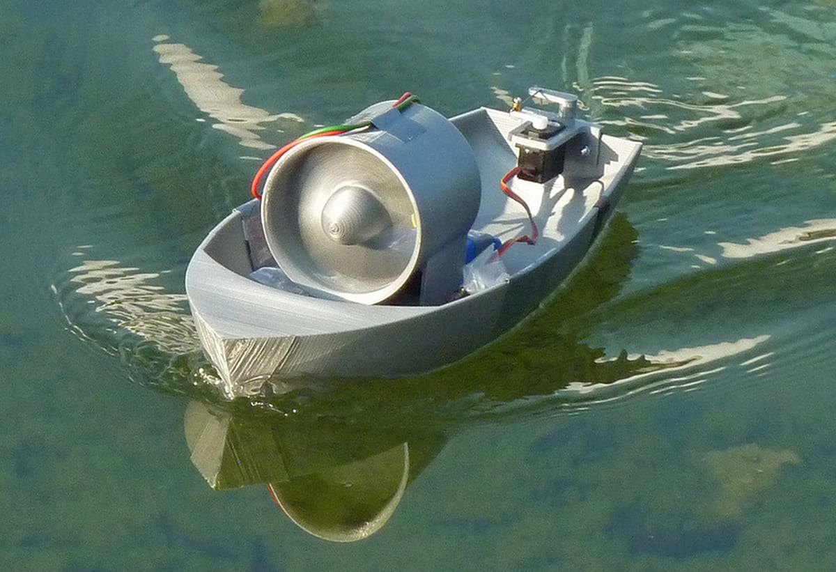 3D printed air boat.