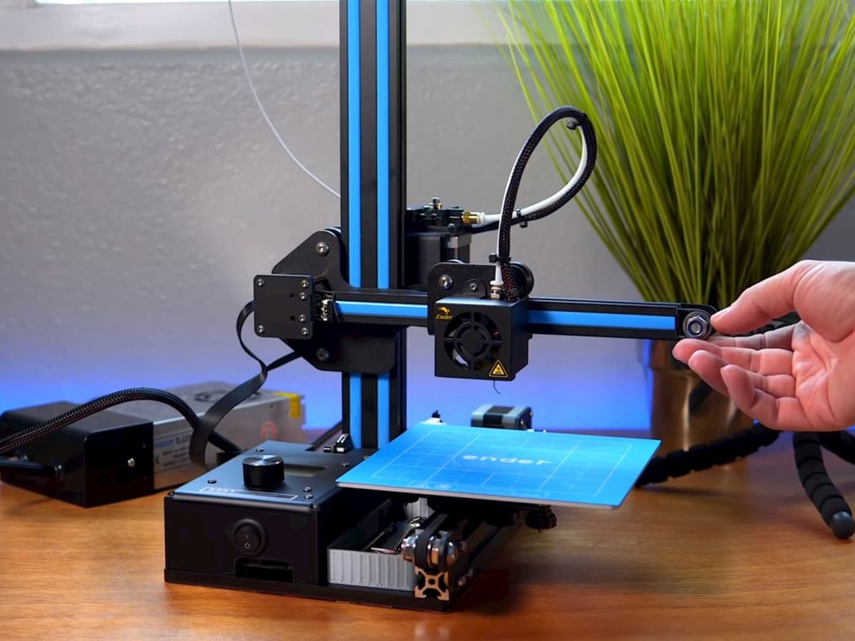 The Ender 2 features a compact form factor.