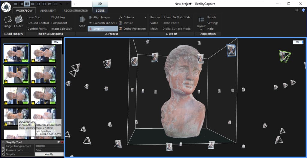 The magic of photogrammetry software stitches all the photos together for you.