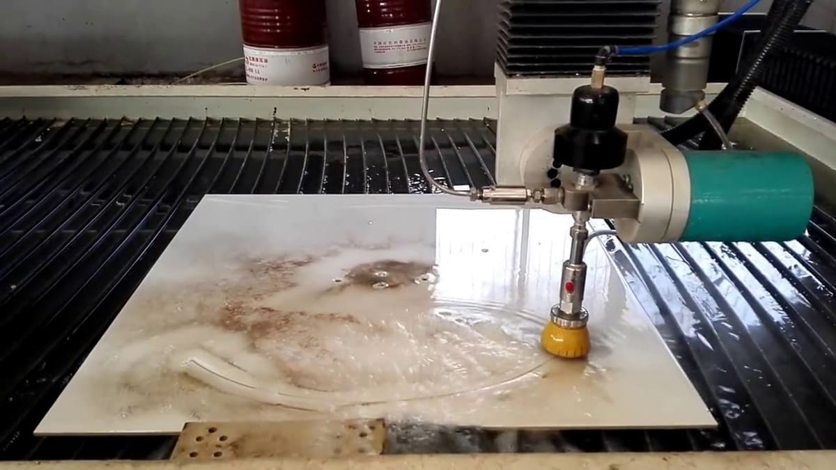 A 5-Axis water jet.