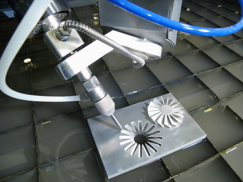 Precision cutting with a waterjet.
