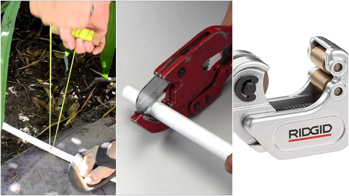A string, ratchet, and tubing cutter.