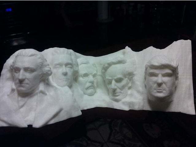 Trump Rushmore resembles a setting for a dystopian sci-fi movie.