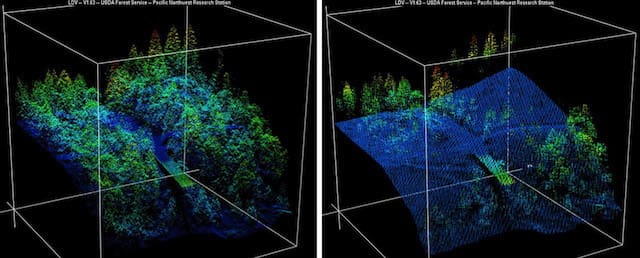 Lidar images from the 2014 