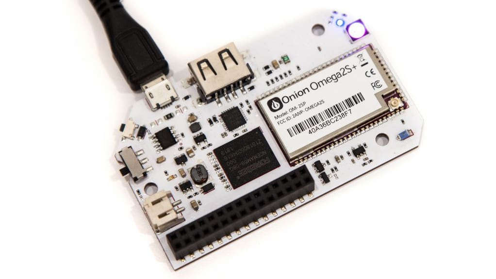 The Omega2 Pro board by Onion.