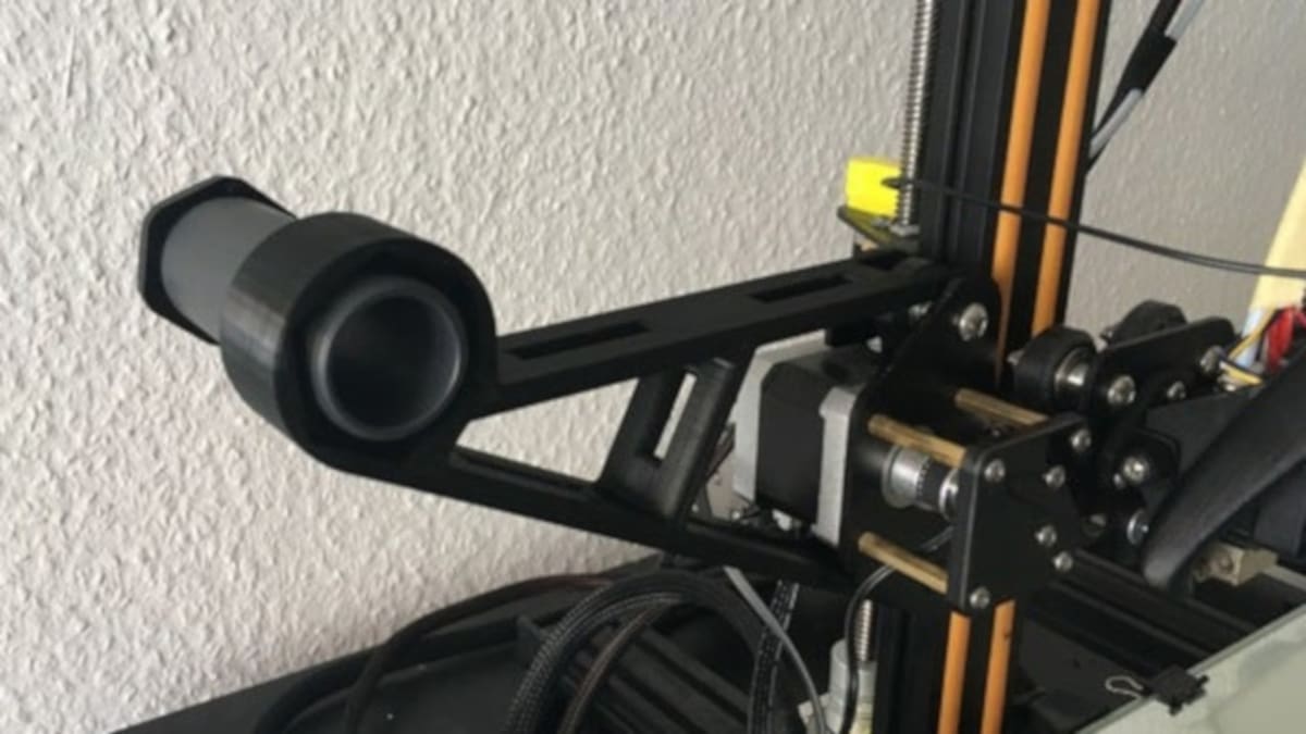An X-axis spool holder on the CR-10 S5.