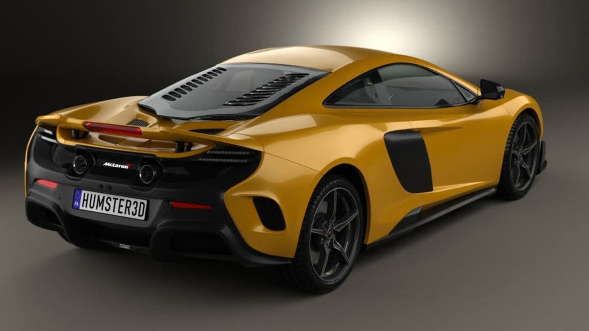 3D model of a McLaren 675LT supercar.