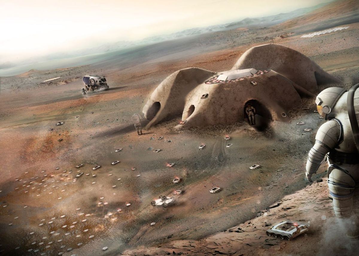 Mars habitat by Foster + Partners.
