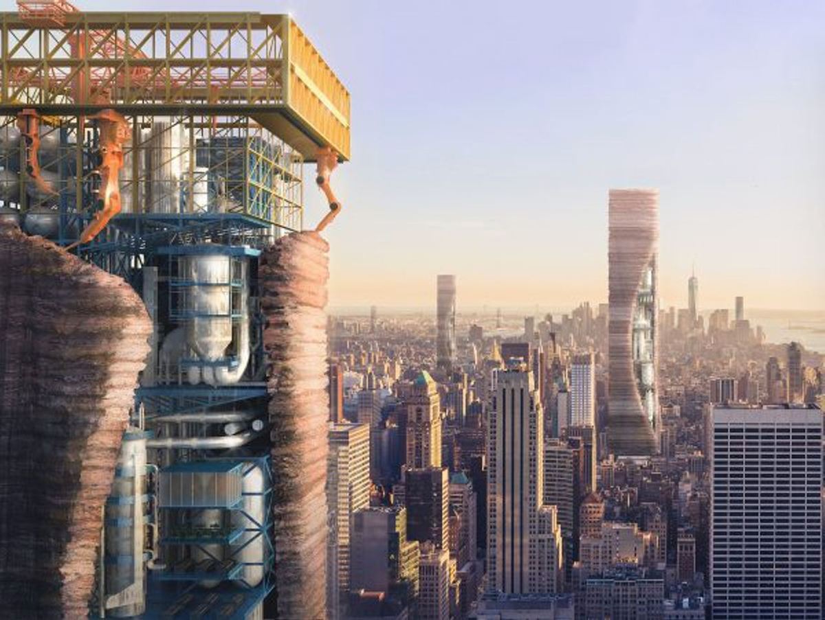 Concept design of a 3D printed skyscraper.
