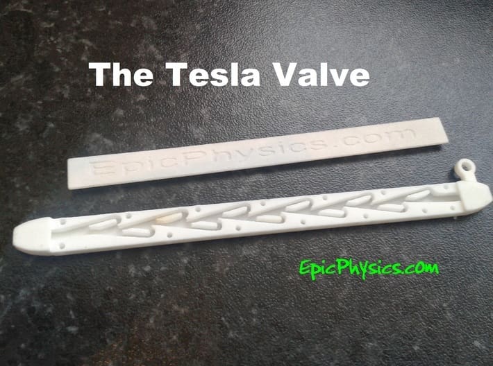 The 3D printed tesla valve is a relatively straightforward print.