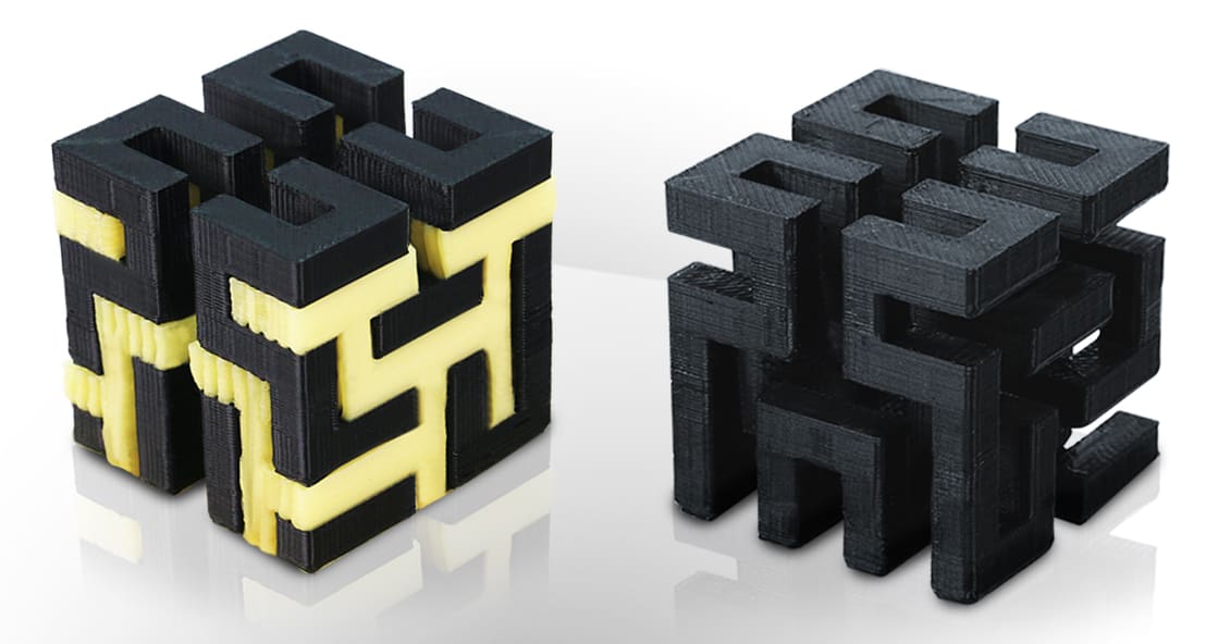 Complex geometries are no match for dissolvable support material!