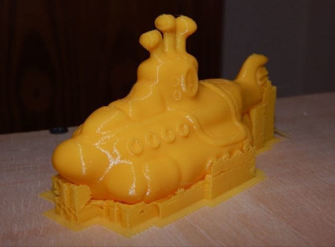 The Yellow Submarine with supports still in place.