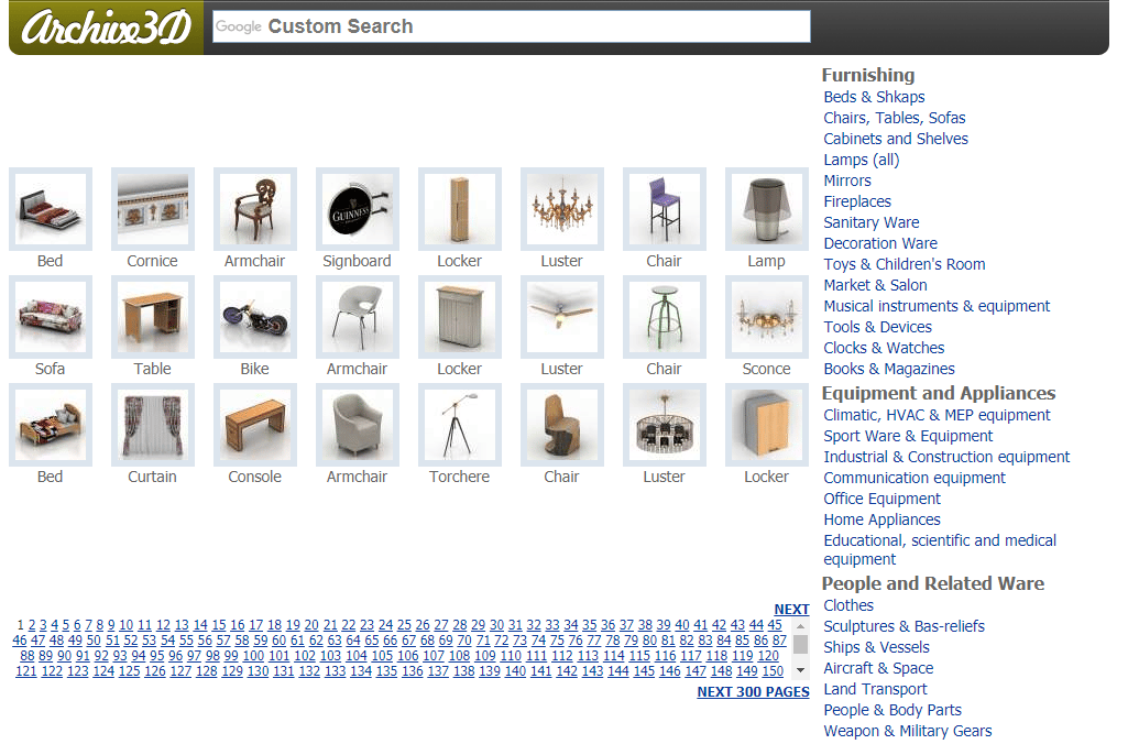 A small slice of what's available on Archive 3D.