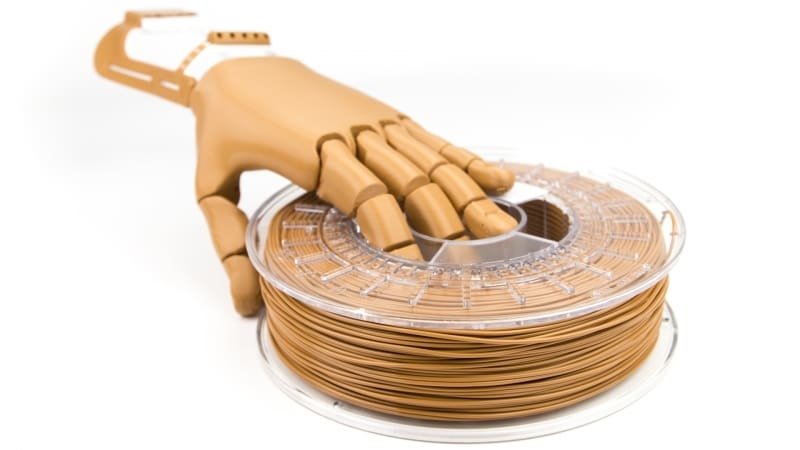 Prosthetic printed in ColorFabb's nGen Flex.