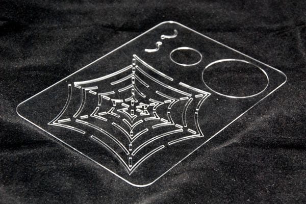 Intricate designs laser-cut in acrylic, difficult with any other method of cutting.