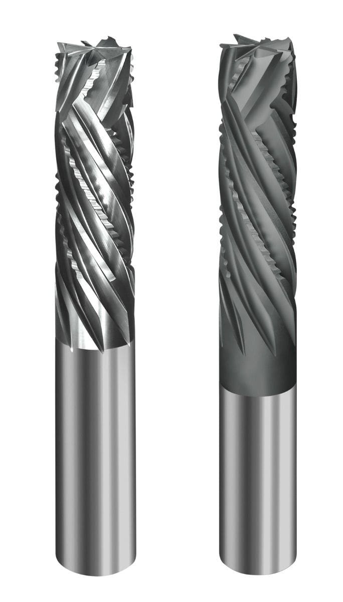 Compression router bits for composite materials.