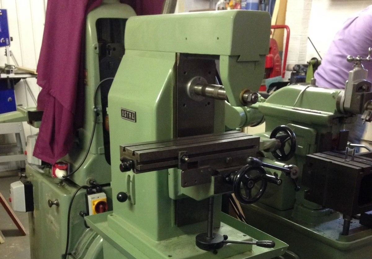 A horizontal milling machine.