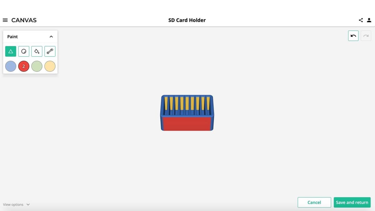 A simple example of a painted single-file 3D model.