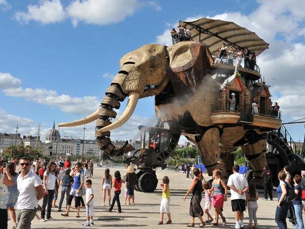 A giant elephant puppet which the LeFabShop Elephant is based on.