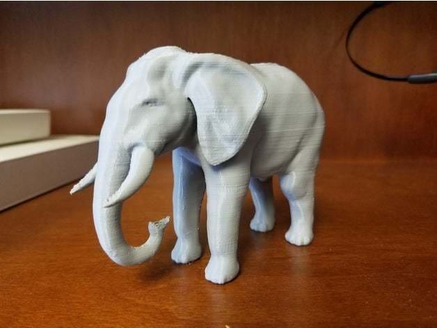 A simple elephant in grey.
