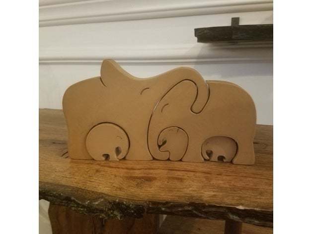 The elephant family puzzle.