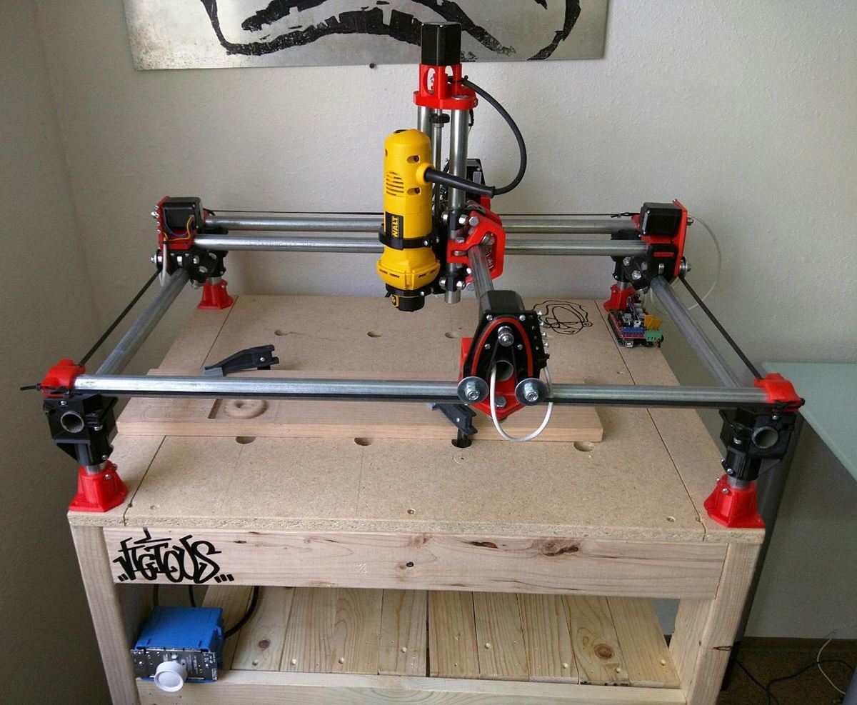 The MPCNC runs on Marlin firmware and RAMPS.