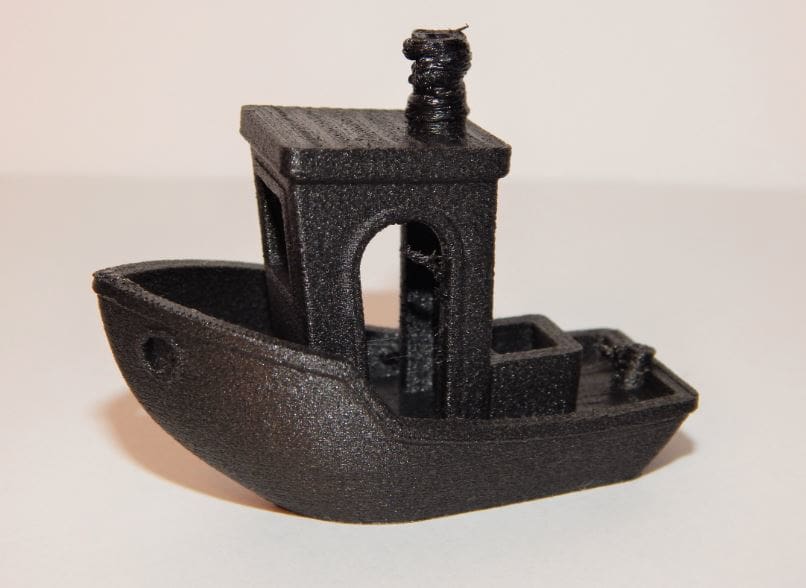 The other side of our 3DBenchy.