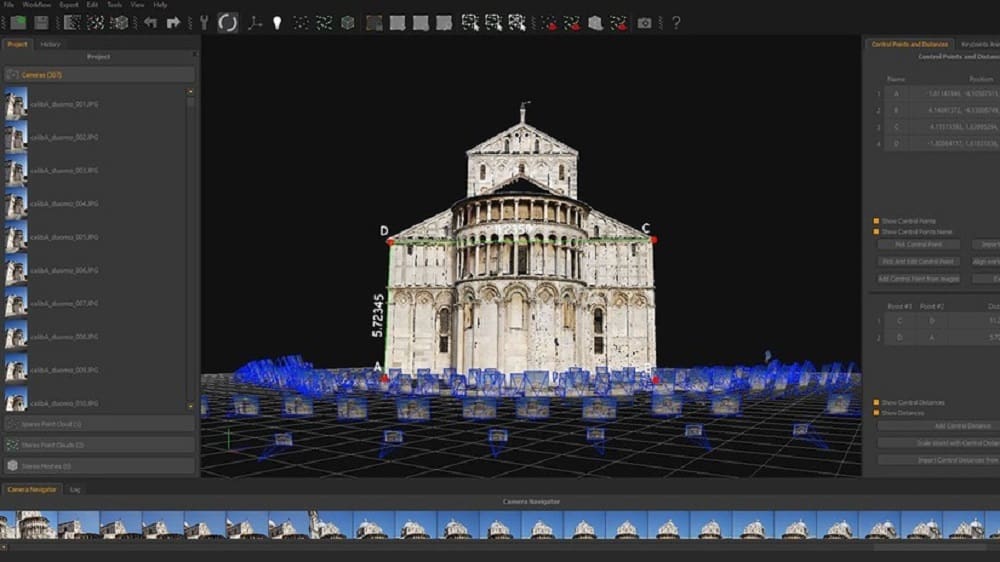 Model of a building generated in 3D Zephyr.