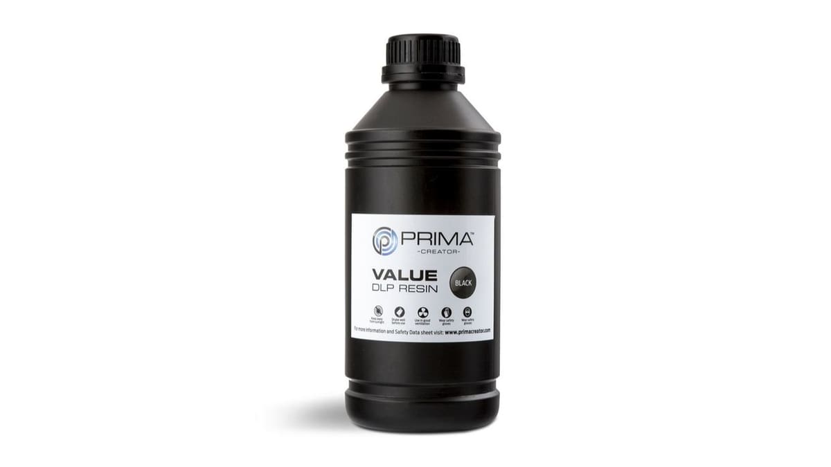 A 1-liter packing of PrimaCreator Value black resin