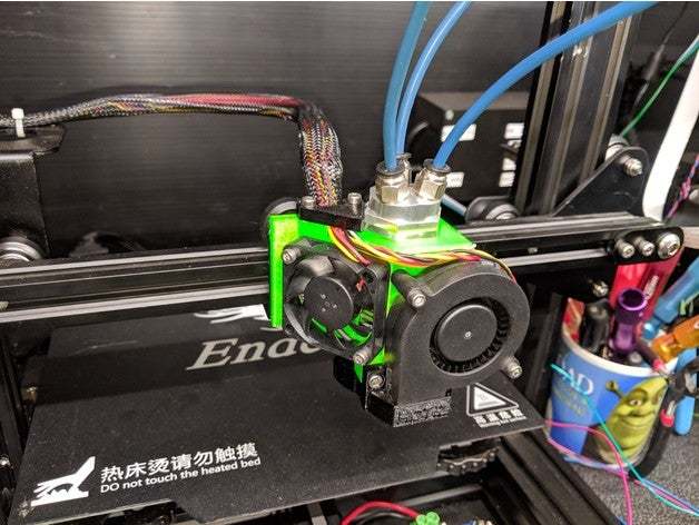 The 3 color extruder modification