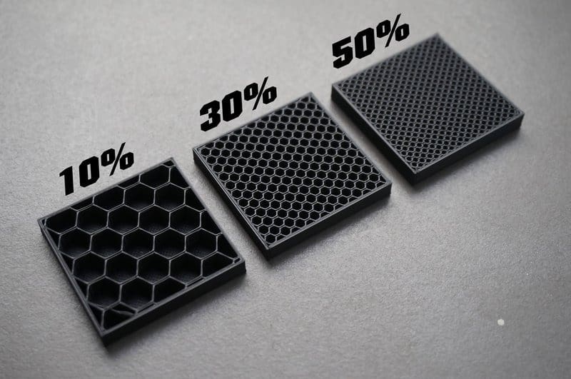 Various infill densities
