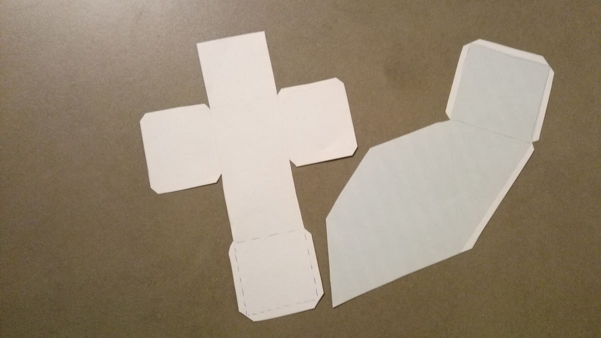 Our shapes cut out, including their flaps