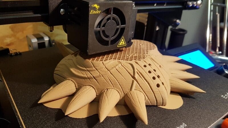 A failed wood material print.