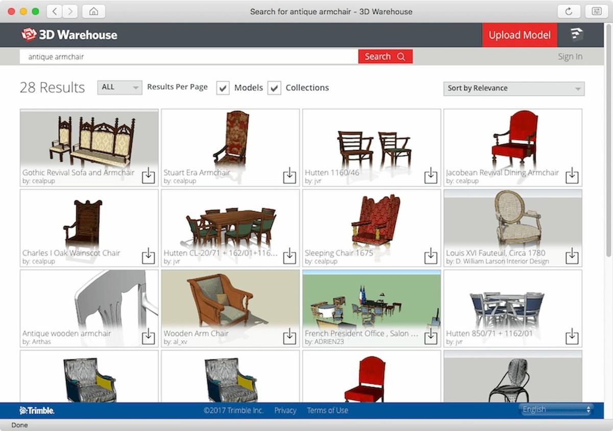 SketchUp's 3D Warehouse