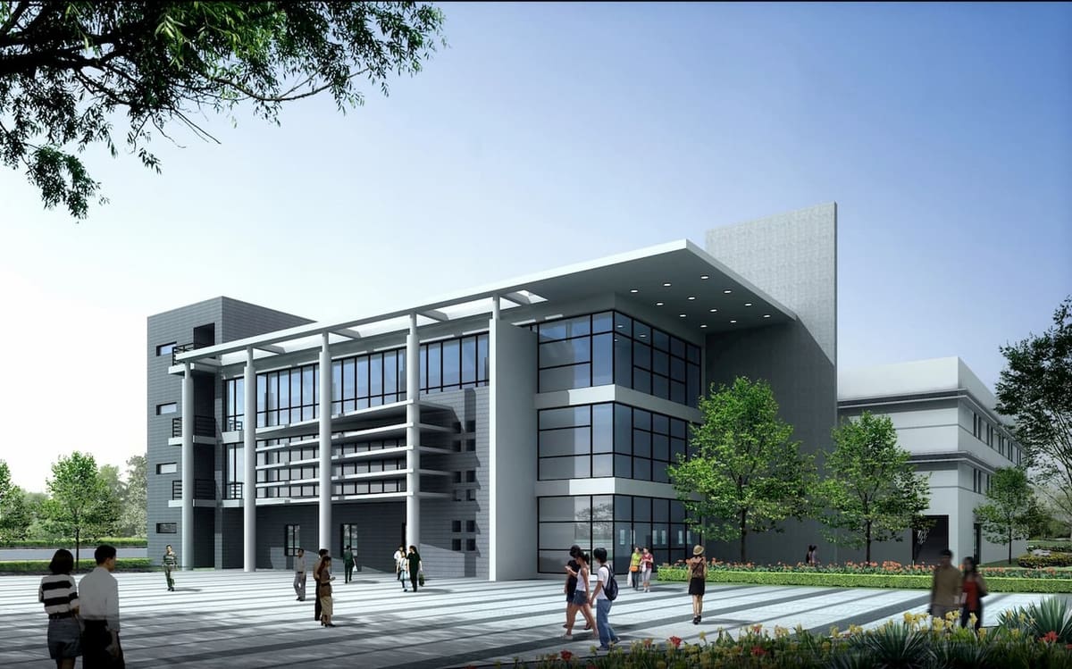 An architectural 3D model