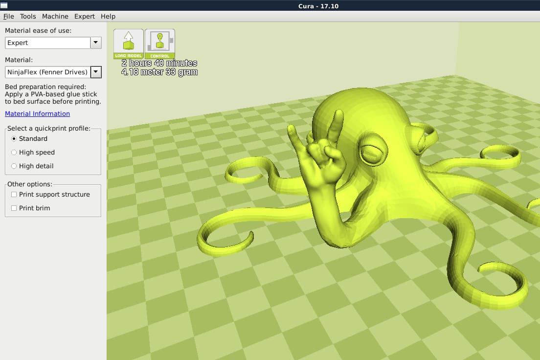 An older version of Cura LulzBot
