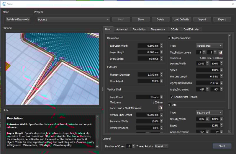 Expert mode in CraftWare
