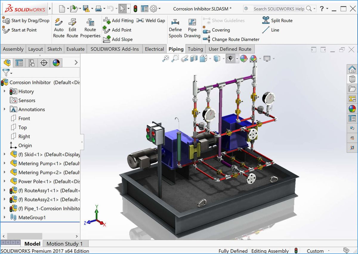 Flow planning in SolidWorks