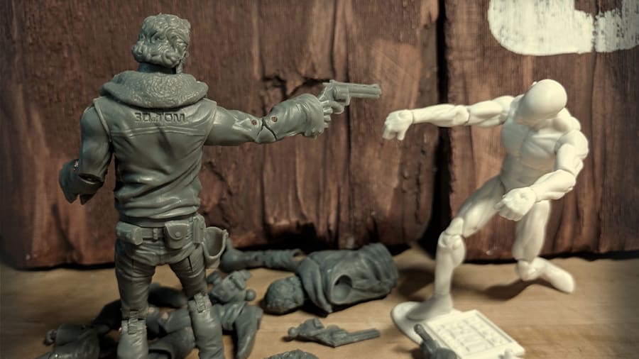 A Rick Grimes action figure