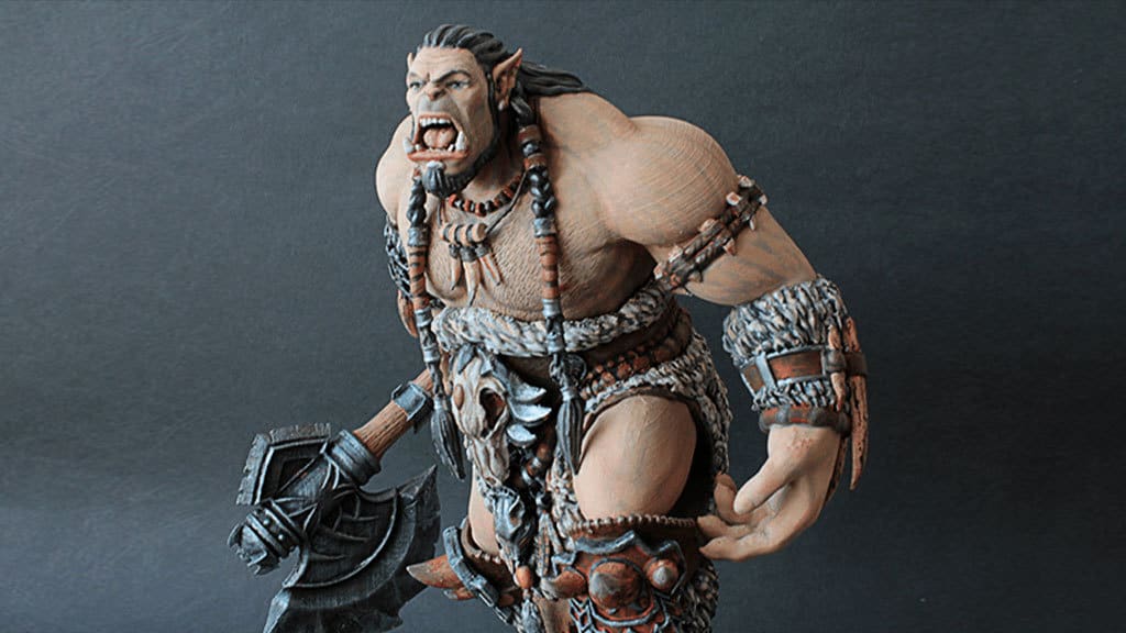 A Durotan 3D printed figurine