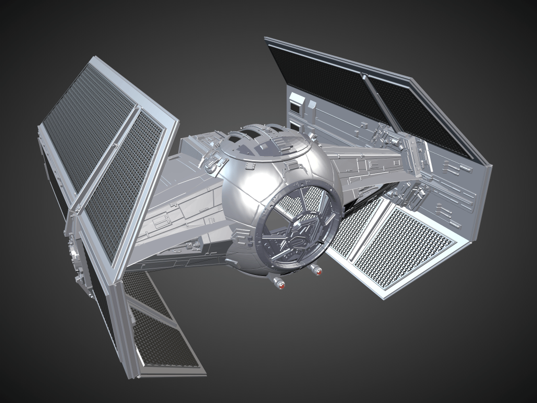 A Star Wars TIE Fighter on Clara.io
