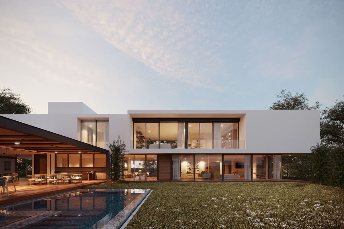 A model of a modern house on CGTrader