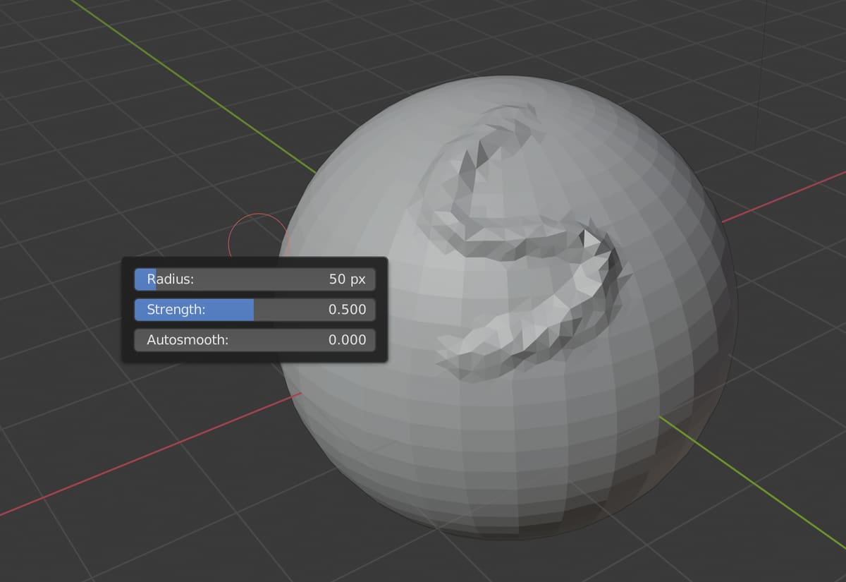 The right-click brush settings menu