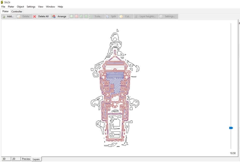 How a specific layer looks in Layer view.