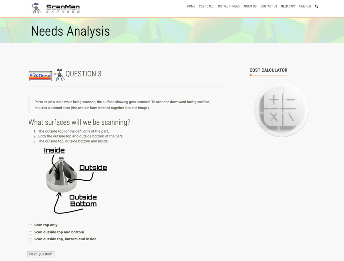 Scanman Express' needs analysis tool