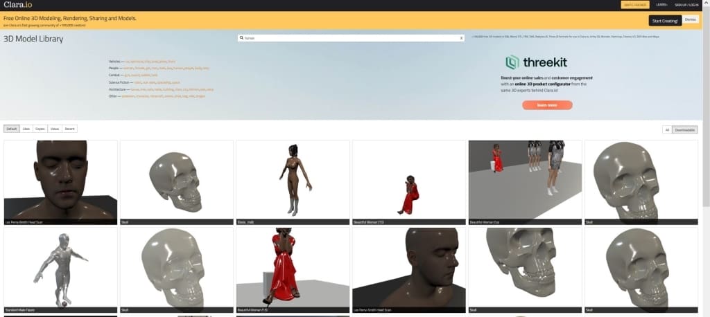 Looking for chracter models in Clara