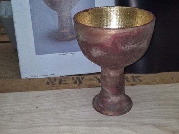 This holy grail looks nearly indistinguishable from the one in the Last Crusade