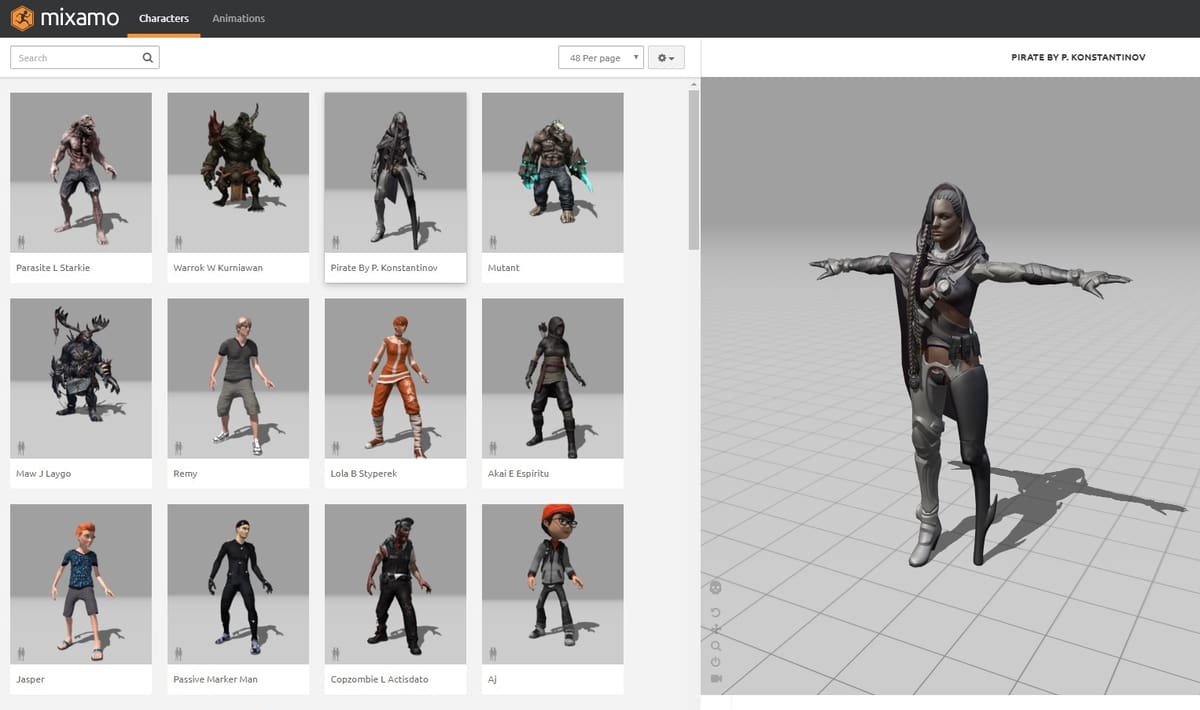 Foto de Softwares de animação 3D/2D: Mixamo
