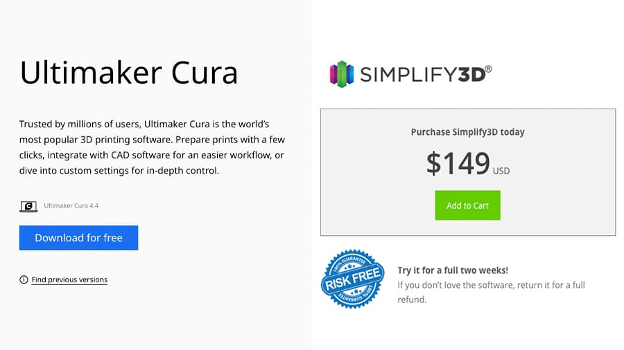 Free Cura vs. Paid Simplify3D