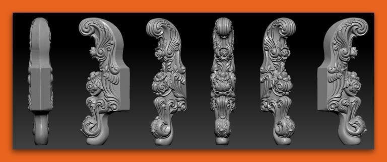 Ornate cabrolet legs